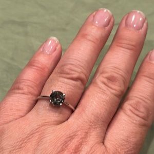 Tourmlinated quartz ring in sterling silver  Size 7